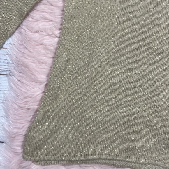 Tommy Bahama Gold Metallic Split Hem Tunic Sweater - Picture 7 of 9